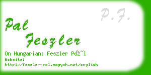 pal feszler business card